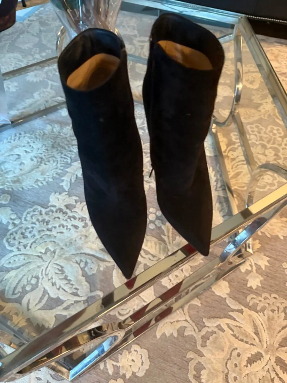 Christian Louboutin 100mm So Kate Suede Booties, $1,295 at Neiman